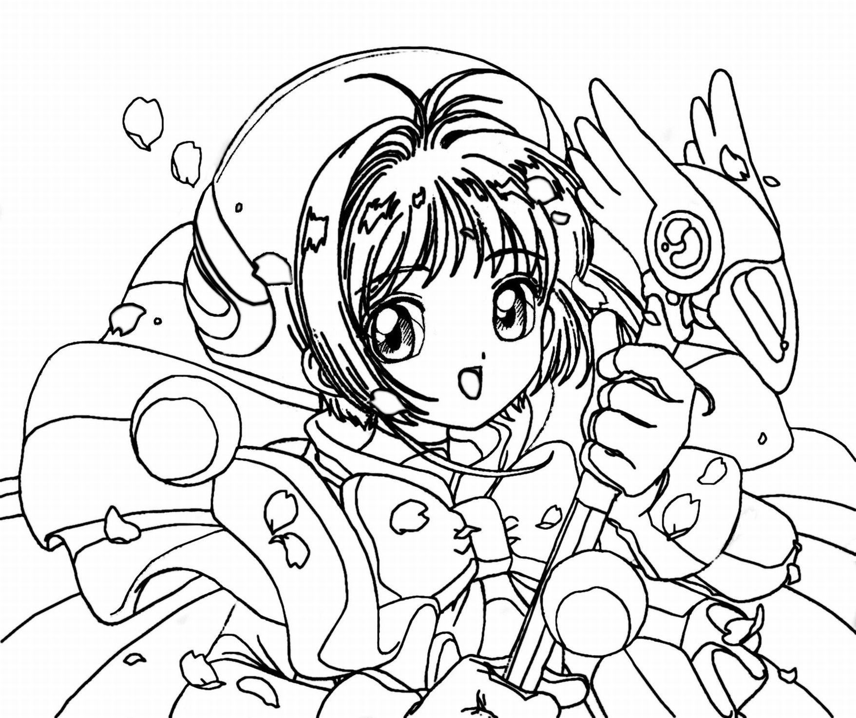 Plansa de colorat cu Anime 87 95